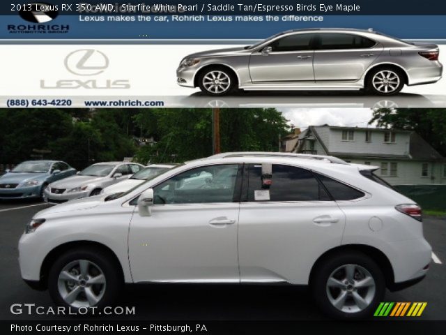 2013 Lexus RX 350 AWD in Starfire White Pearl
