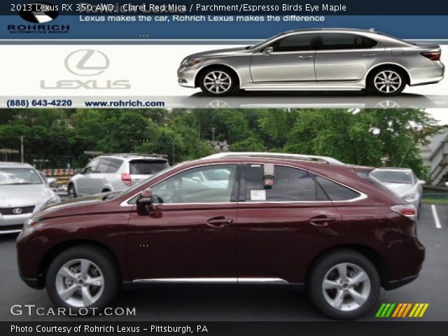 2013 Lexus RX 350 AWD in Claret Red Mica