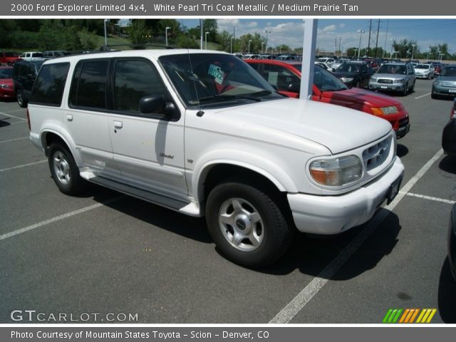 2000 Ford Explorer Limited 4x4 in White Pearl Tri Coat Metallic
