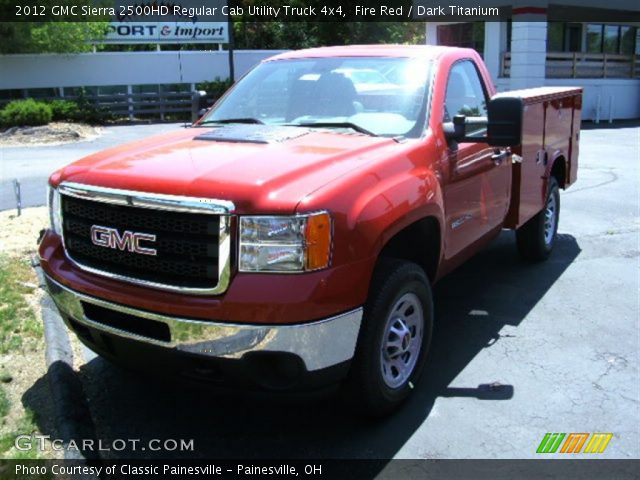 2012 GMC Sierra 2500HD Regular Cab Utility Truck 4x4 in Fire Red