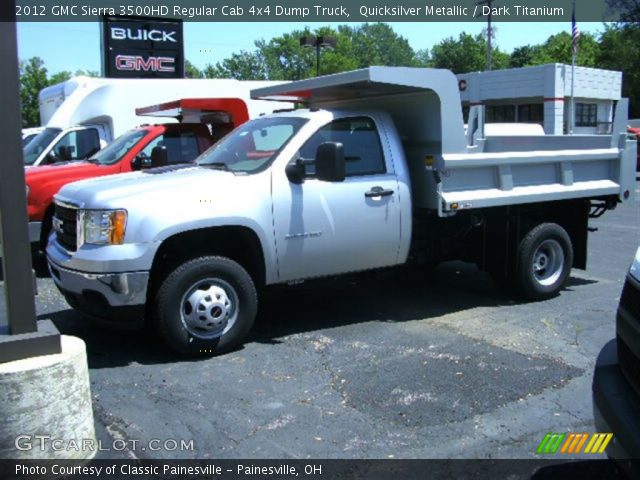 2012 GMC Sierra 3500HD Regular Cab 4x4 Dump Truck in Quicksilver Metallic