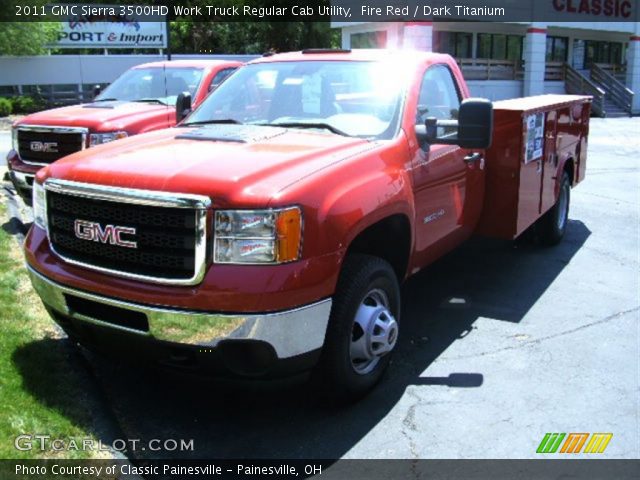 2011 GMC Sierra 3500HD Work Truck Regular Cab Utility in Fire Red