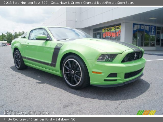 2013 Ford Mustang Boss 302 in Gotta Have It Green