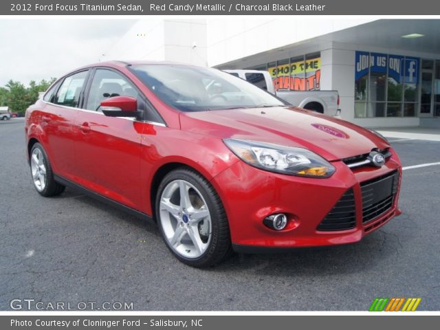 2012 Ford Focus Titanium Sedan in Red Candy Metallic