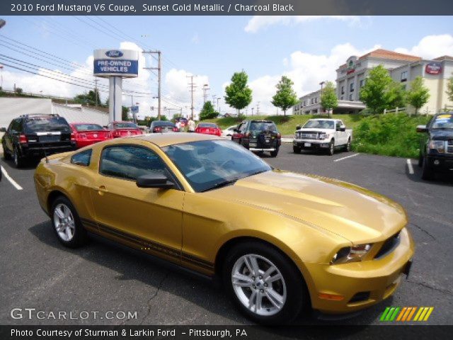 2010 Ford Mustang V6 Coupe in Sunset Gold Metallic