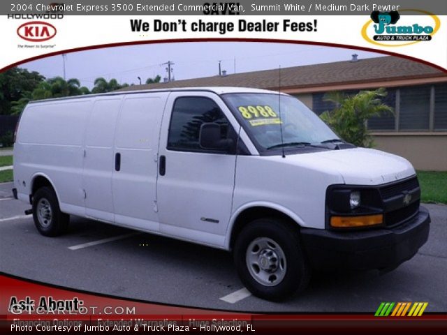 2004 Chevrolet Express 3500 Extended Commercial Van in Summit White