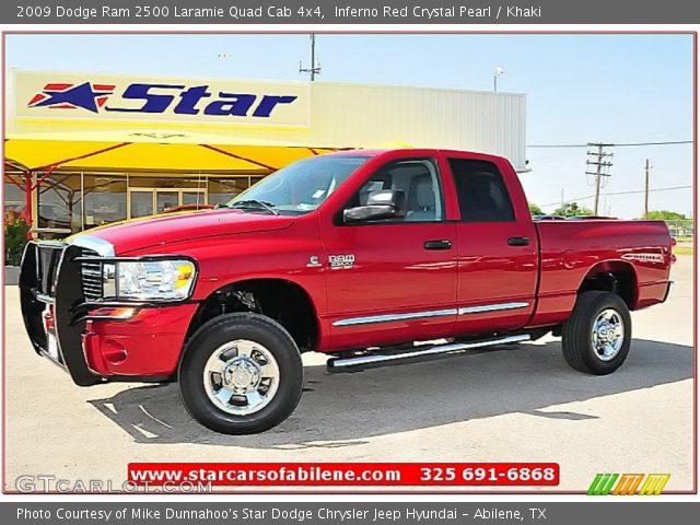2009 Dodge Ram 2500 Laramie Quad Cab 4x4 in Inferno Red Crystal Pearl
