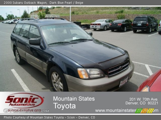 2000 Subaru Outback Wagon in Dark Blue Pearl