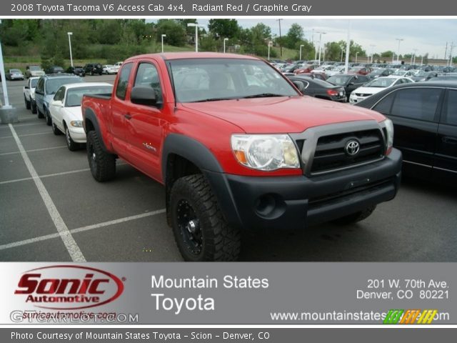 2008 Toyota Tacoma V6 Access Cab 4x4 in Radiant Red