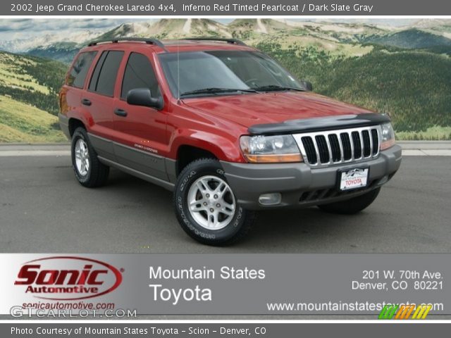2002 Jeep Grand Cherokee Laredo 4x4 in Inferno Red Tinted Pearlcoat