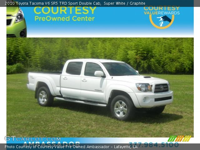 2010 Toyota Tacoma V6 SR5 TRD Sport Double Cab in Super White