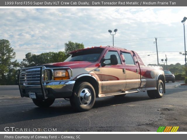 1999 Ford F350 Super Duty XLT Crew Cab Dually in Dark Toreador Red Metallic
