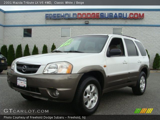 2001 Mazda Tribute LX V6 4WD in Classic White