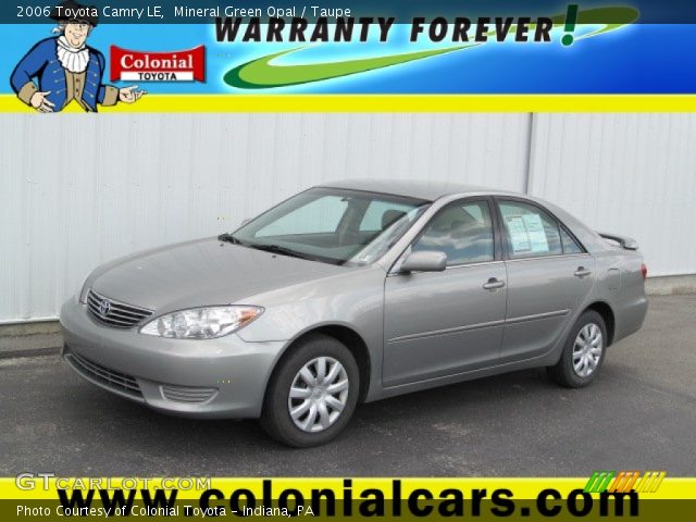 2006 Toyota Camry LE in Mineral Green Opal