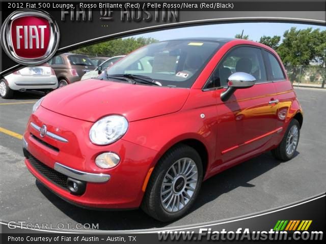 2012 Fiat 500 Lounge in Rosso Brillante (Red)