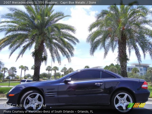 2007 Mercedes-Benz SL 550 Roadster in Capri Blue Metallic