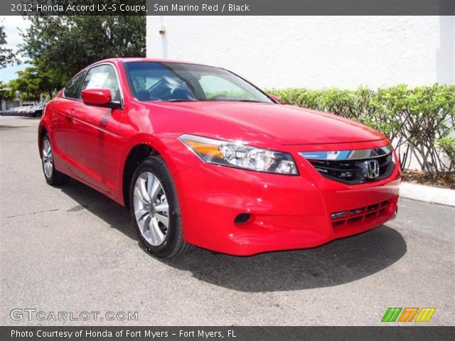 2012 Honda Accord LX-S Coupe in San Marino Red