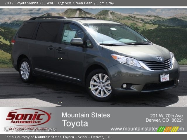 2012 Toyota Sienna XLE AWD in Cypress Green Pearl