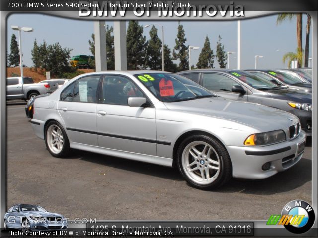 2003 BMW 5 Series 540i Sedan in Titanium Silver Metallic