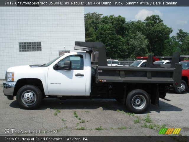 2012 Chevrolet Silverado 3500HD WT Regular Cab 4x4 Dump Truck in Summit White