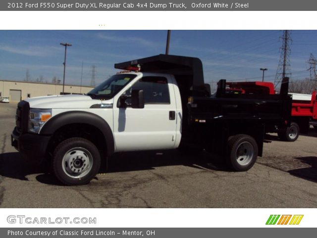2012 Ford F550 Super Duty XL Regular Cab 4x4 Dump Truck in Oxford White