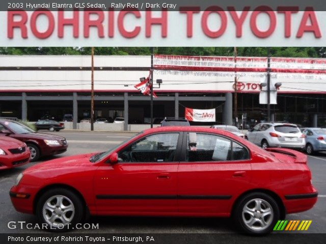 2003 Hyundai Elantra GLS Sedan in Rally Red