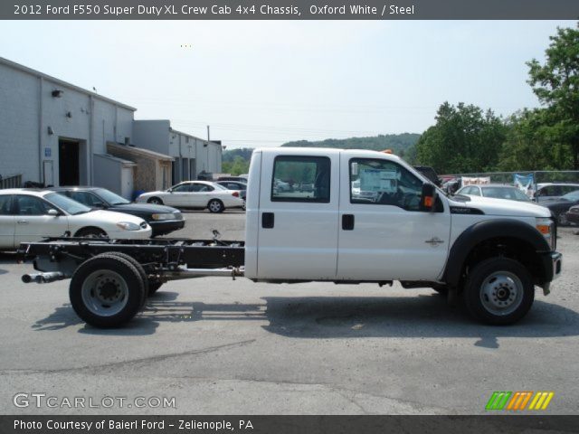 2012 Ford F550 Super Duty XL Crew Cab 4x4 Chassis in Oxford White