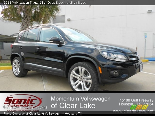 2012 Volkswagen Tiguan SEL in Deep Black Metallic