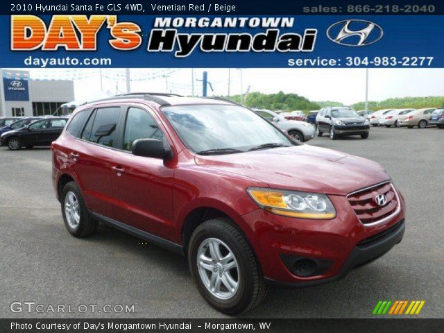 2010 Hyundai Santa Fe GLS 4WD in Venetian Red