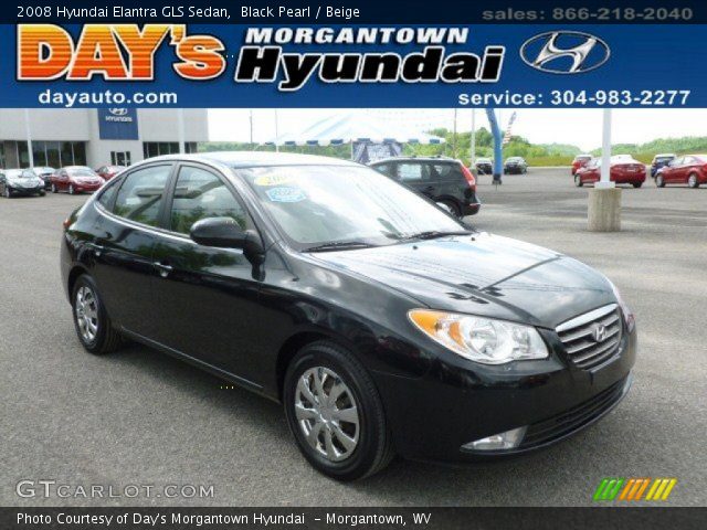 2008 Hyundai Elantra GLS Sedan in Black Pearl