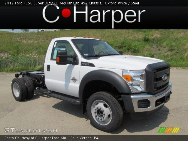 2012 Ford F550 Super Duty XL Regular Cab 4x4 Chassis in Oxford White