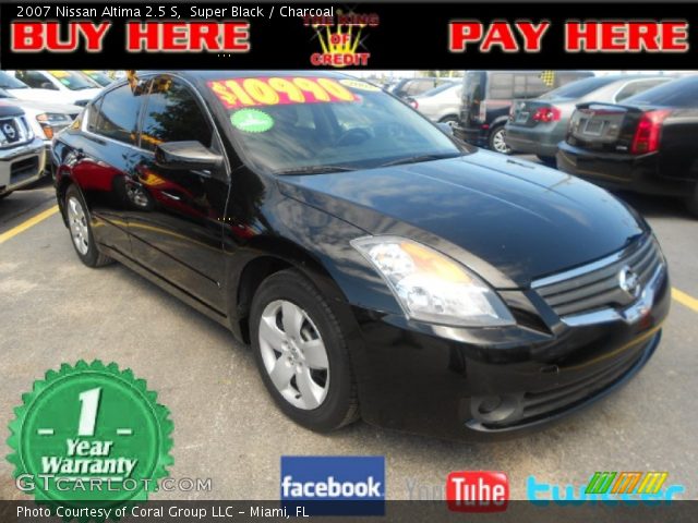 2007 Nissan Altima 2.5 S in Super Black