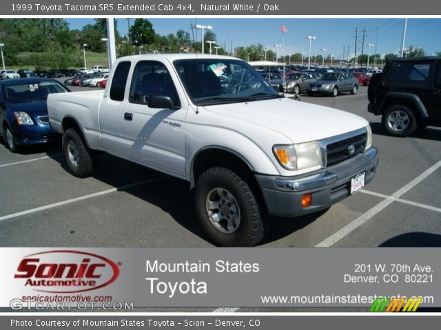 1999 Toyota Tacoma SR5 Extended Cab 4x4 in Natural White