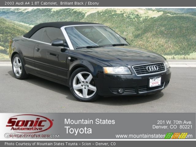 2003 Audi A4 1.8T Cabriolet in Brilliant Black