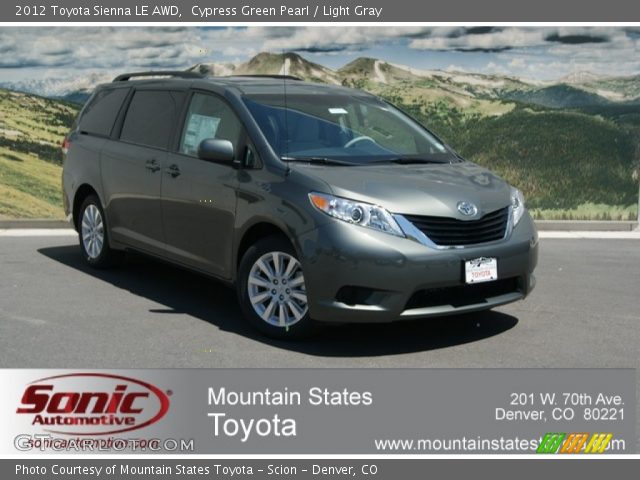 2012 Toyota Sienna LE AWD in Cypress Green Pearl