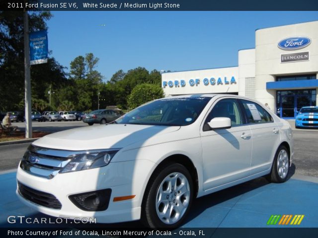 2011 Ford Fusion SE V6 in White Suede