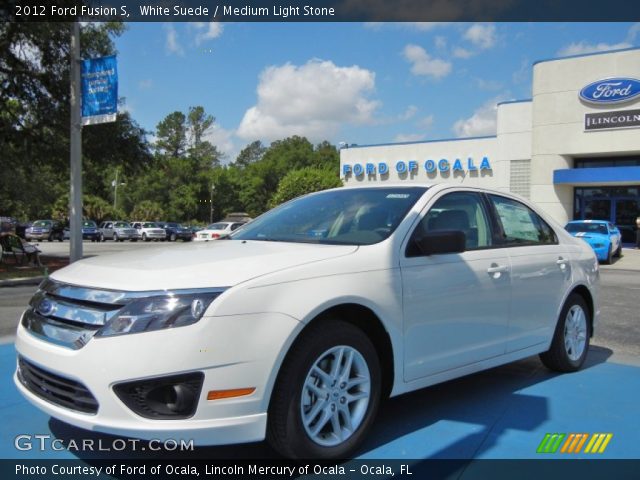 2012 Ford Fusion S in White Suede