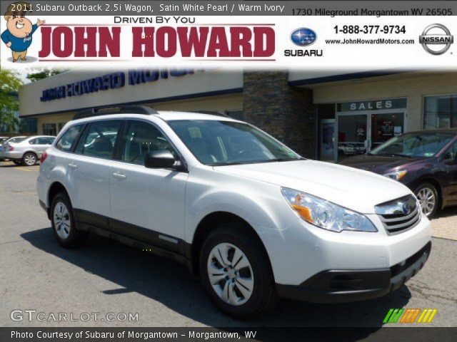 2011 Subaru Outback 2.5i Wagon in Satin White Pearl
