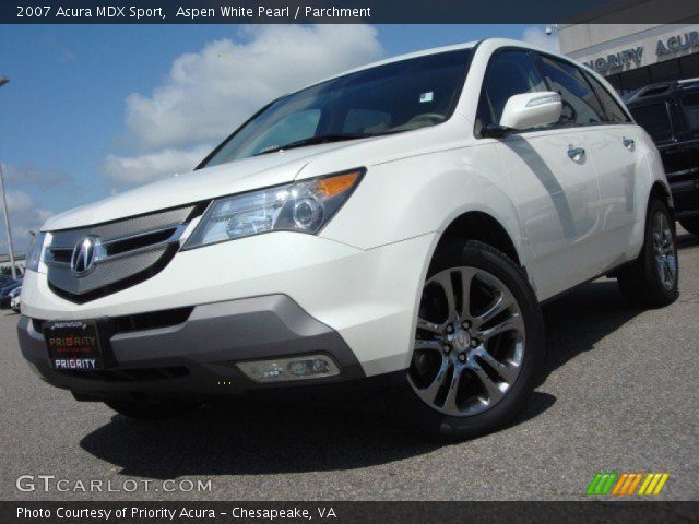 2007 Acura MDX Sport in Aspen White Pearl