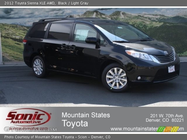 2012 Toyota Sienna XLE AWD in Black