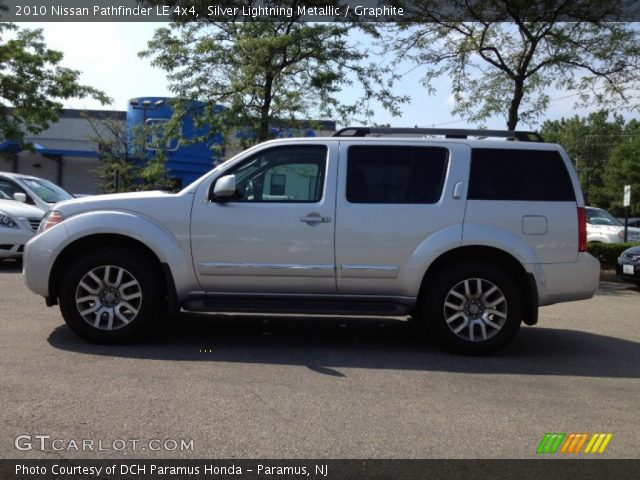 2010 Nissan Pathfinder LE 4x4 in Silver Lightning Metallic