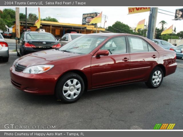 2004 Toyota Camry LE in Salsa Red Pearl
