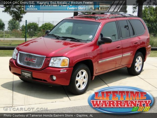 2004 GMC Envoy SLE in Magnetic Red Metallic