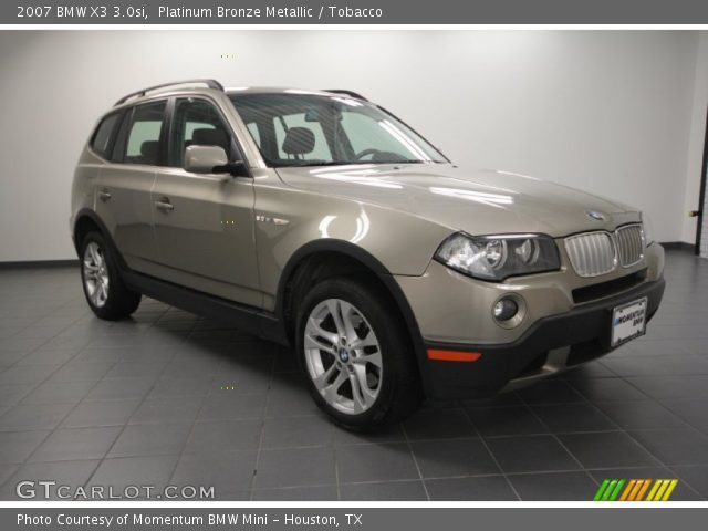2007 BMW X3 3.0si in Platinum Bronze Metallic
