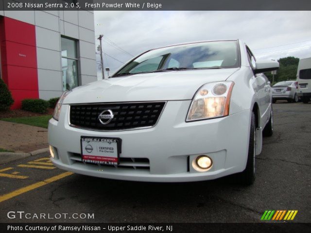 2008 Nissan Sentra 2.0 S in Fresh Powder White