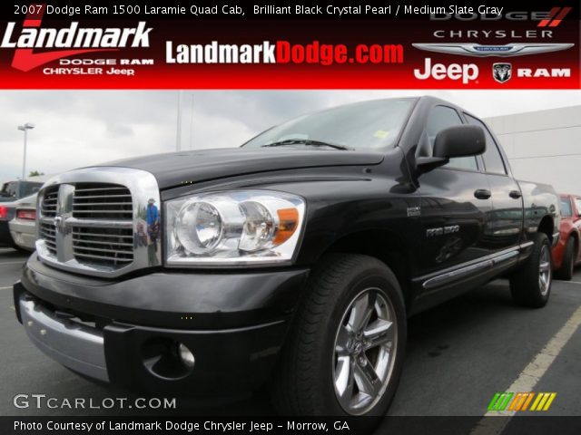 2007 Dodge Ram 1500 Laramie Quad Cab in Brilliant Black Crystal Pearl