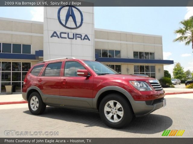 2009 Kia Borrego LX V6 in Spicy Red
