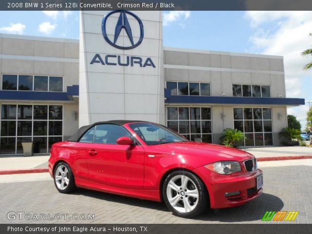 2008 BMW 1 Series 128i Convertible in Crimson Red