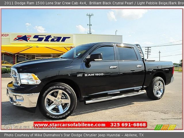 2011 Dodge Ram 1500 Lone Star Crew Cab 4x4 in Brilliant Black Crystal Pearl