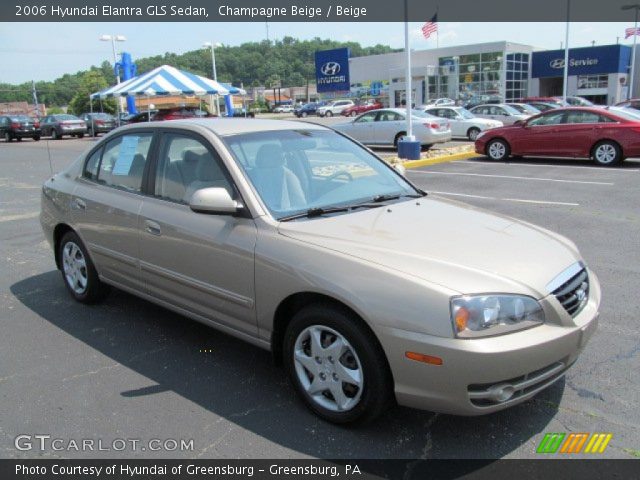 2006 Hyundai Elantra GLS Sedan in Champagne Beige